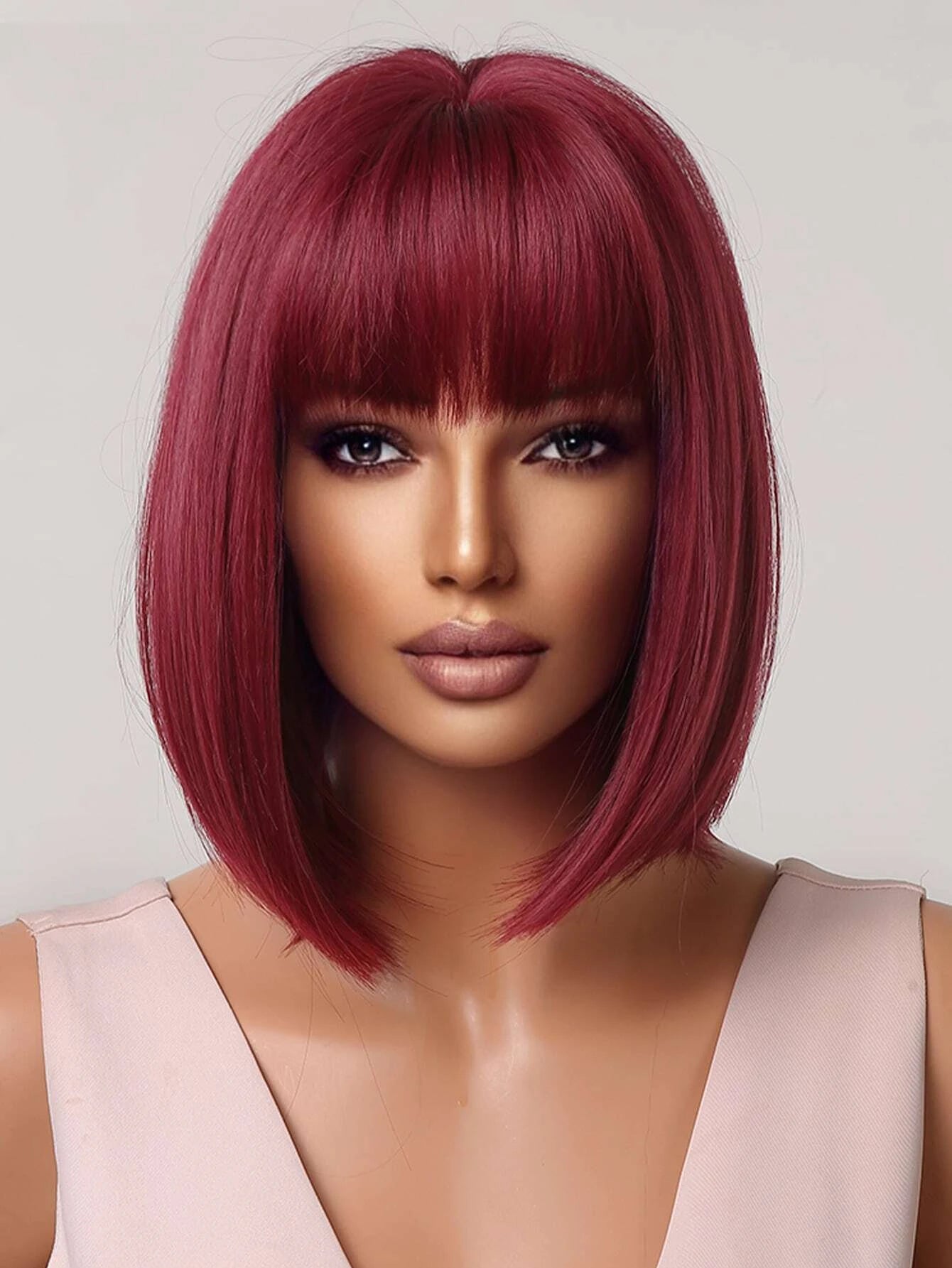 Wine Red Bob Wig Chic Short PartyReady - So Real Fashion