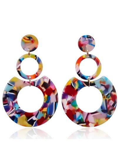 Bold Geometric ClipOn Earrings Statement Style No Piercing - So Real Fashion