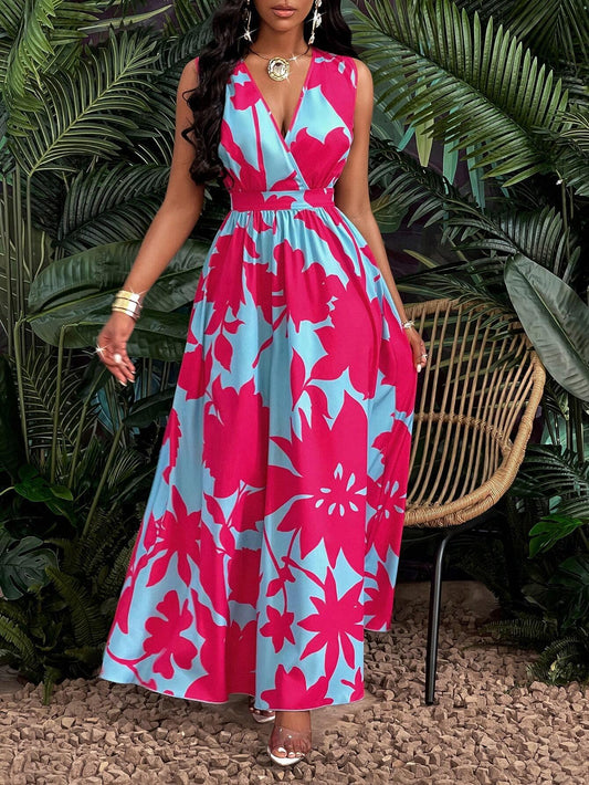 Maxi Dress Tropical Island Style - So Real Fashion