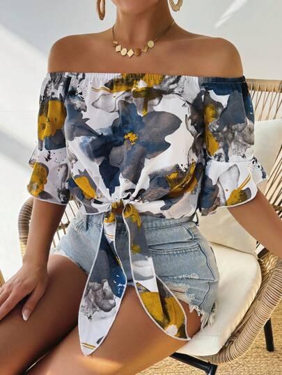 Floral OffShoulder Effortless Summer Style - So Real Fashion