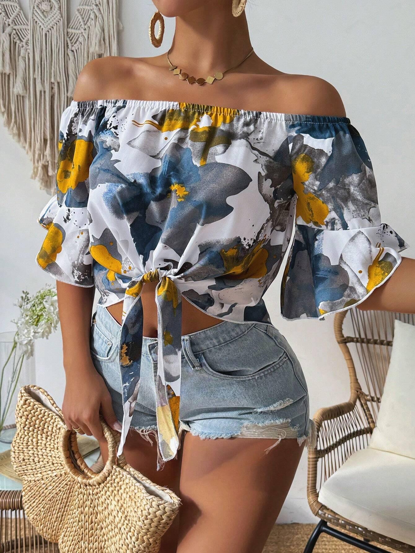 Floral OffShoulder Effortless Summer Style - So Real Fashion