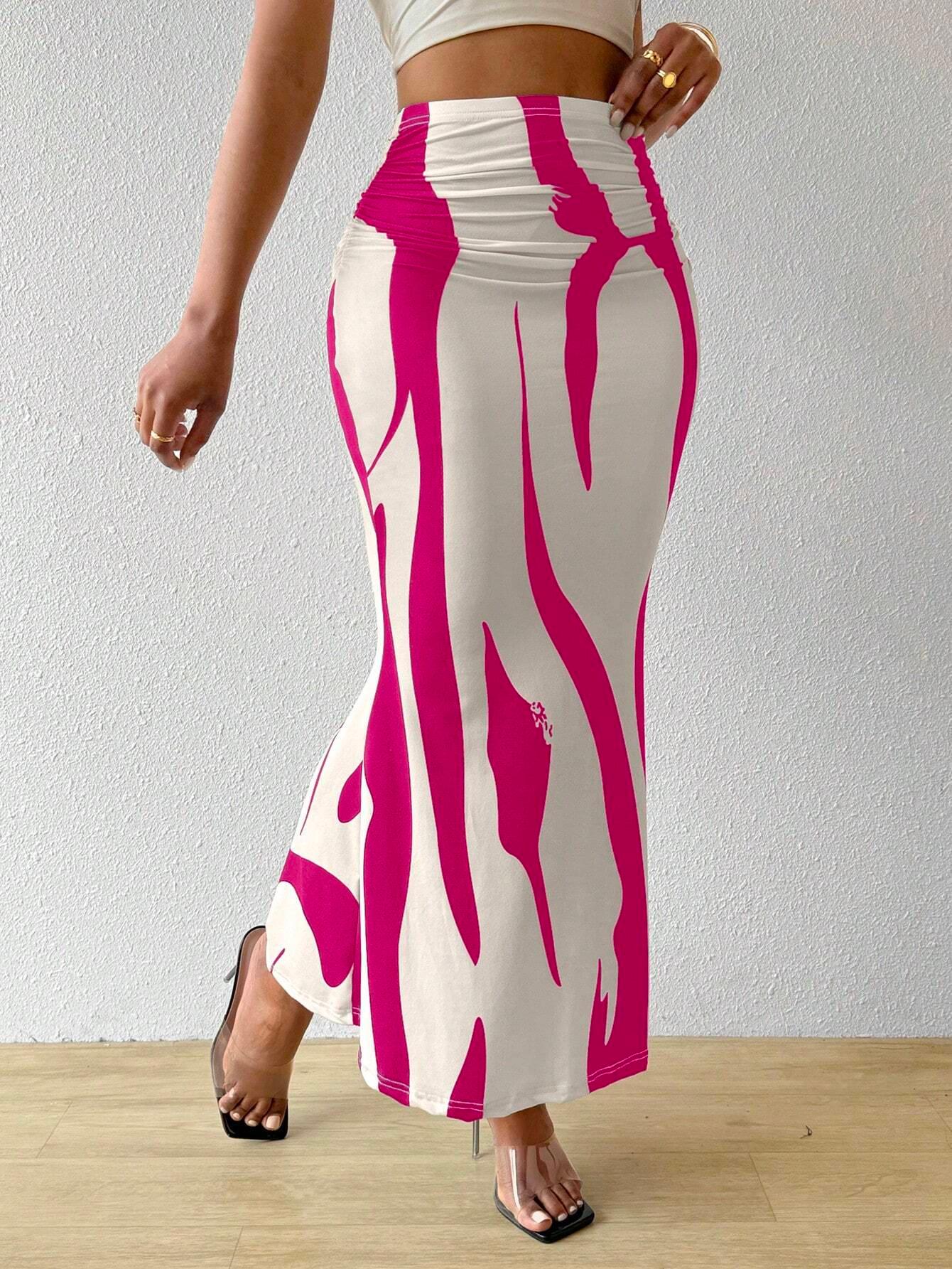 Bam Gleam ColorBlock Mermaid Maxi Skirt Outfit - So Real Fashion