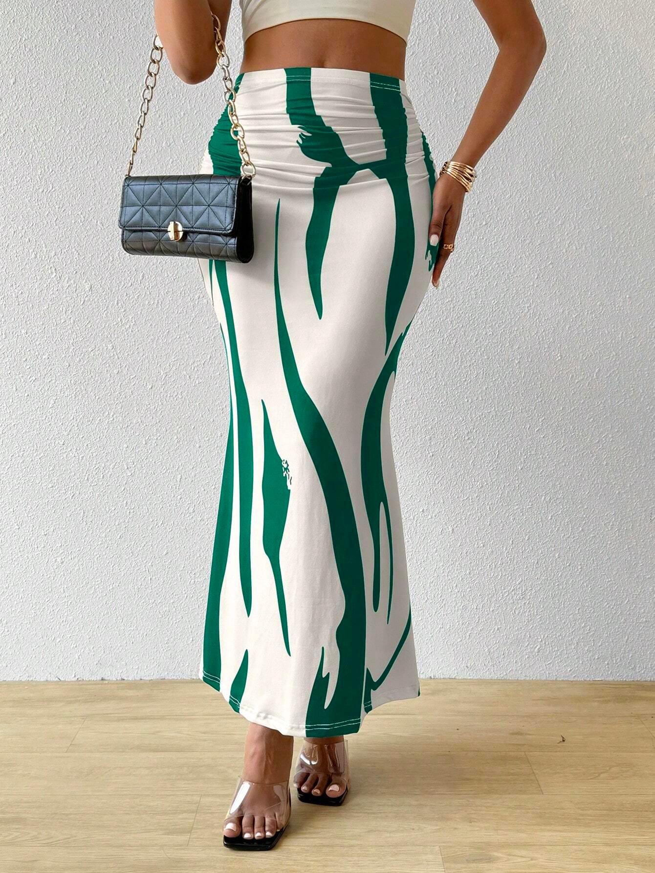 Bam Gleam ColorBlock Mermaid Maxi Skirt Outfit - So Real Fashion