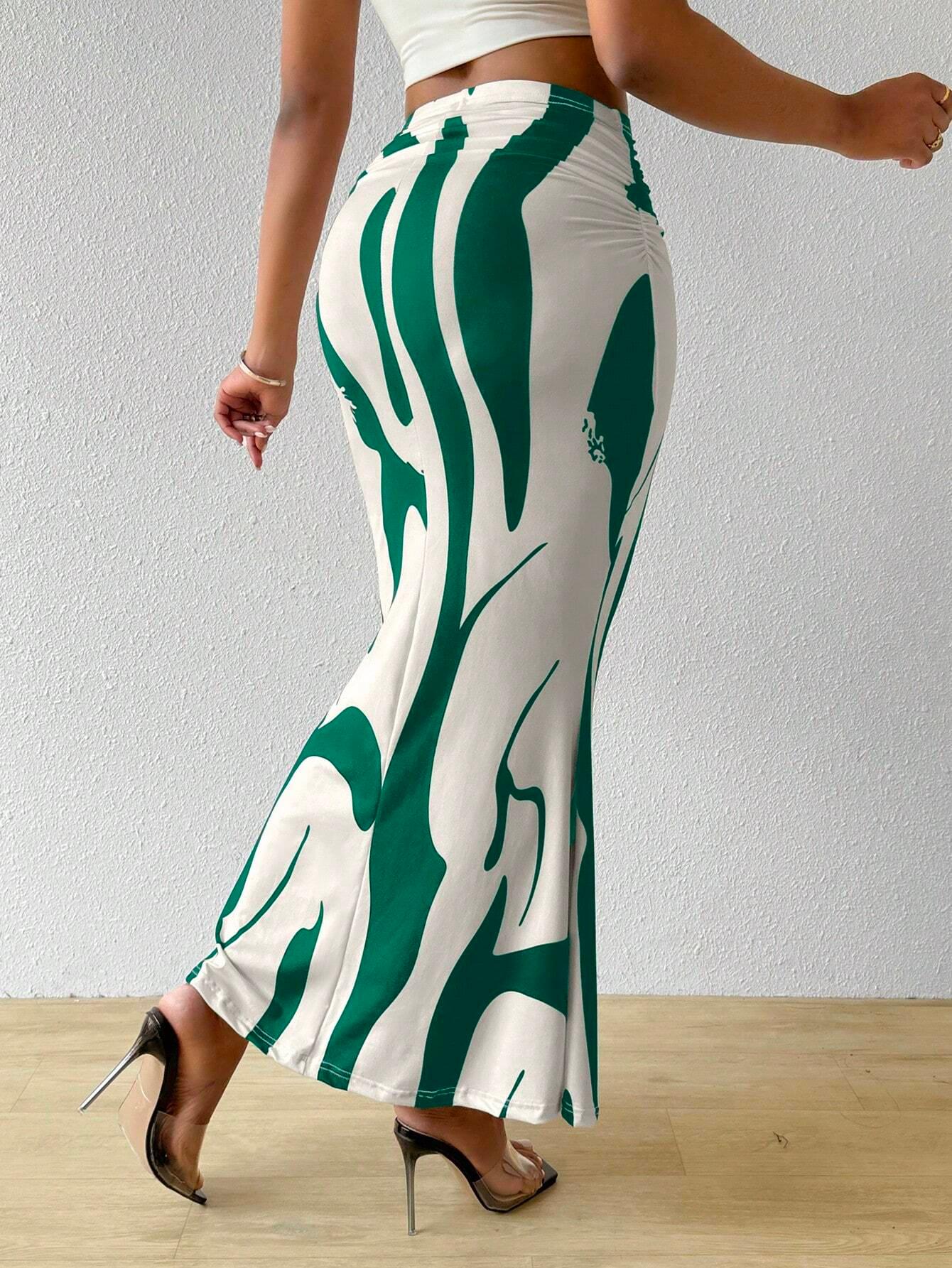 Bam Gleam ColorBlock Mermaid Maxi Skirt Outfit - So Real Fashion