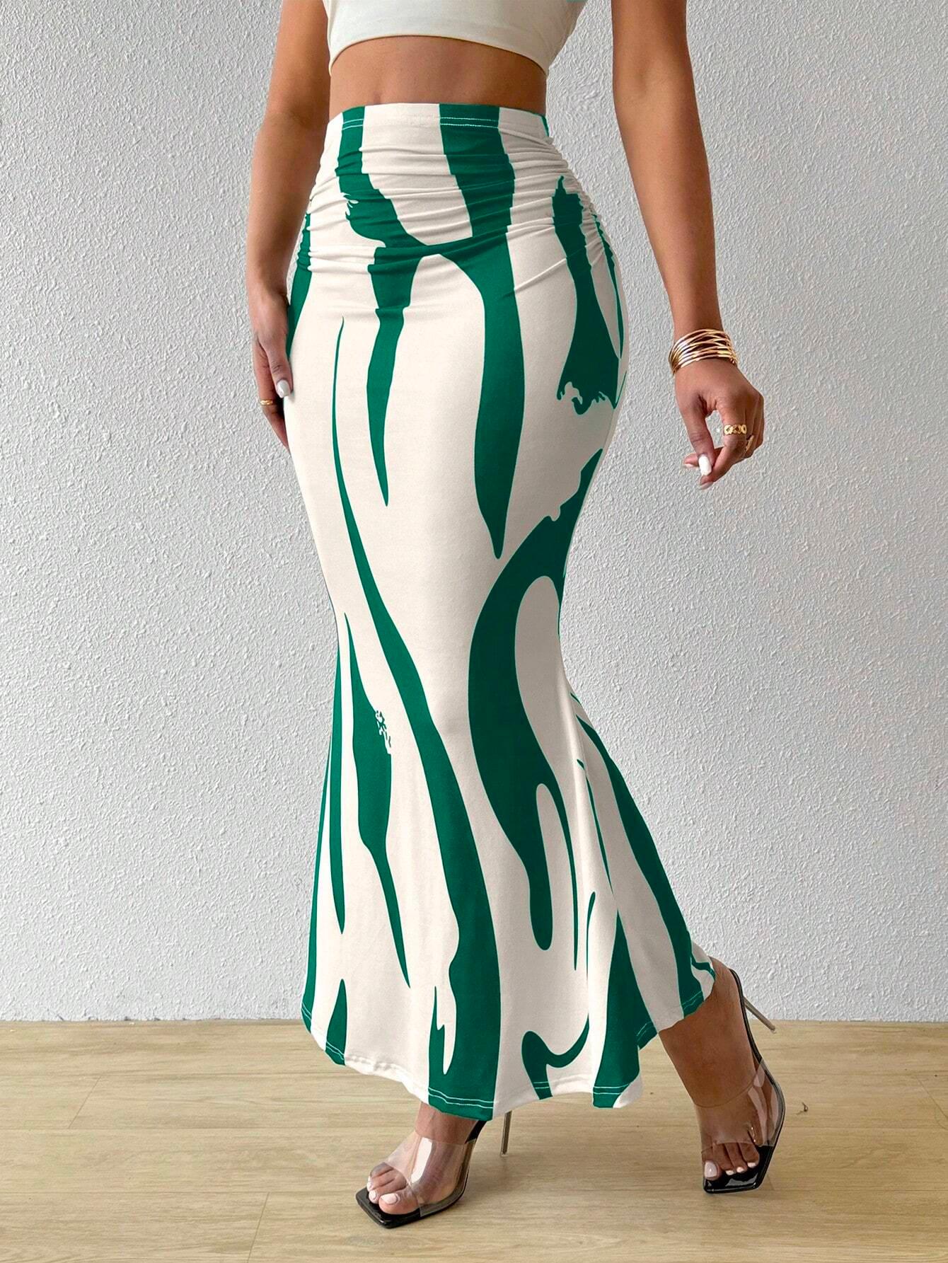 Bam Gleam ColorBlock Mermaid Maxi Skirt Outfit - So Real Fashion