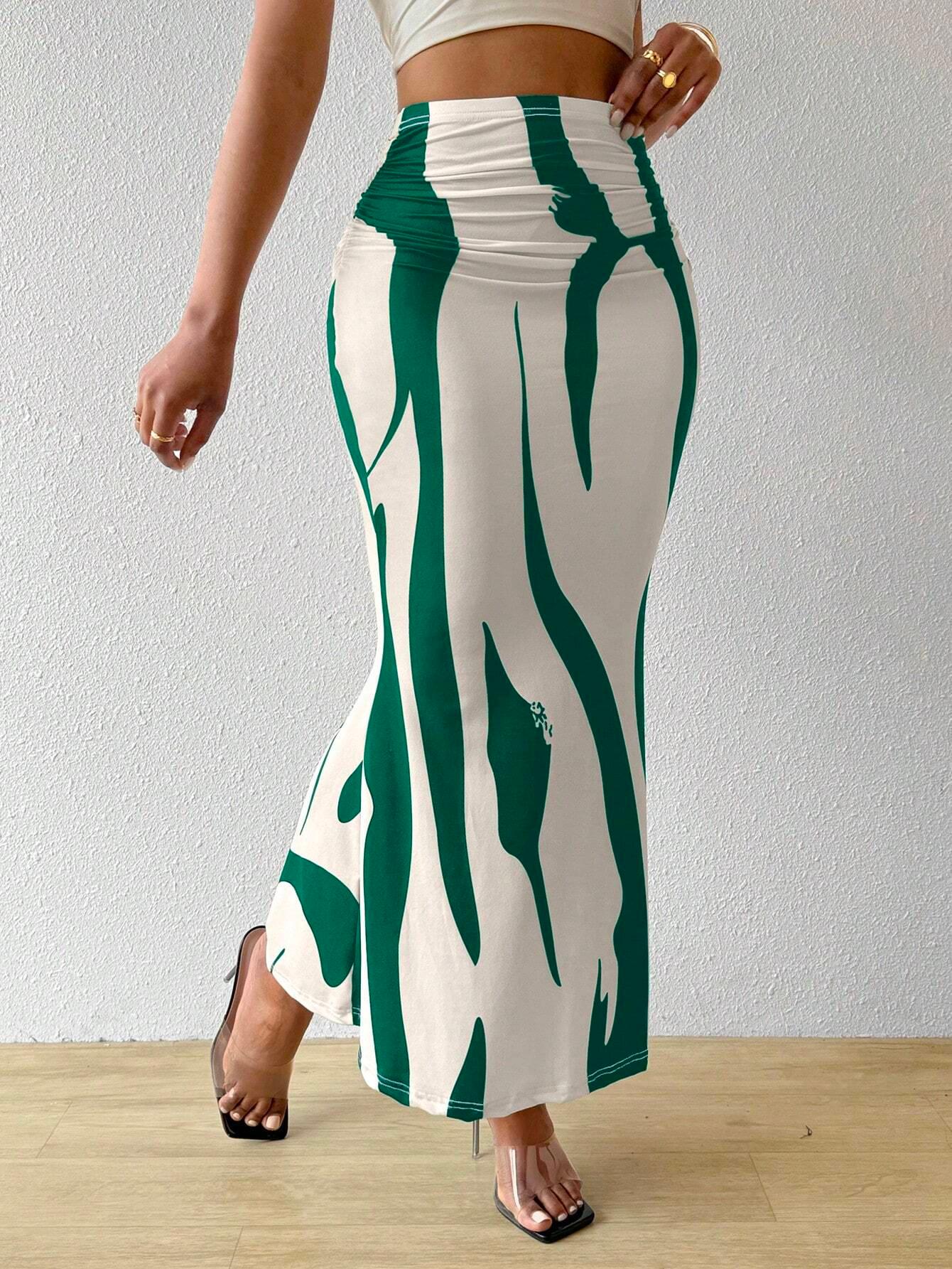 Bam Gleam ColorBlock Mermaid Maxi Skirt Outfit - So Real Fashion