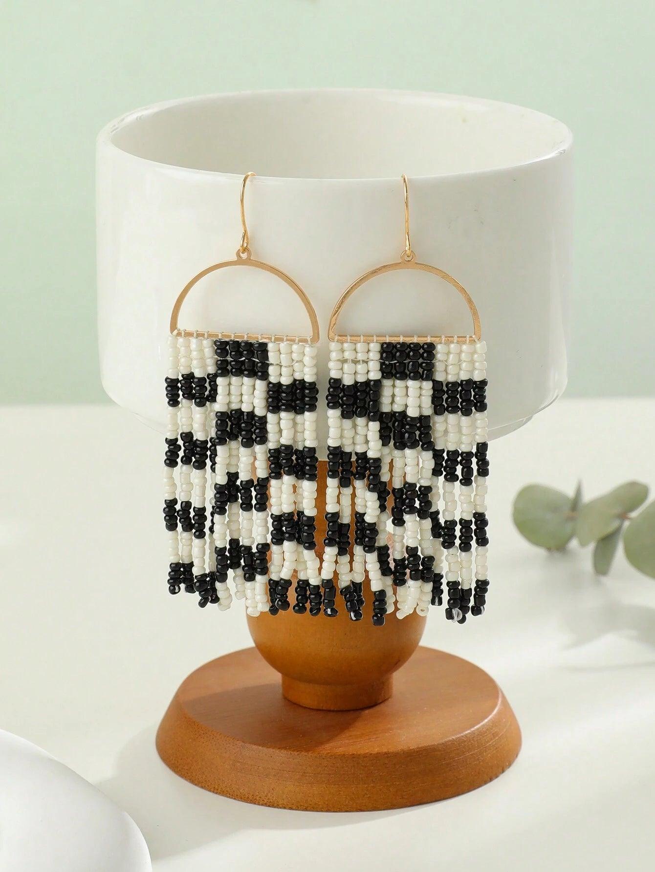 Boho Tassel Earrings Retro Glam Everyday Style - So Real Fashion