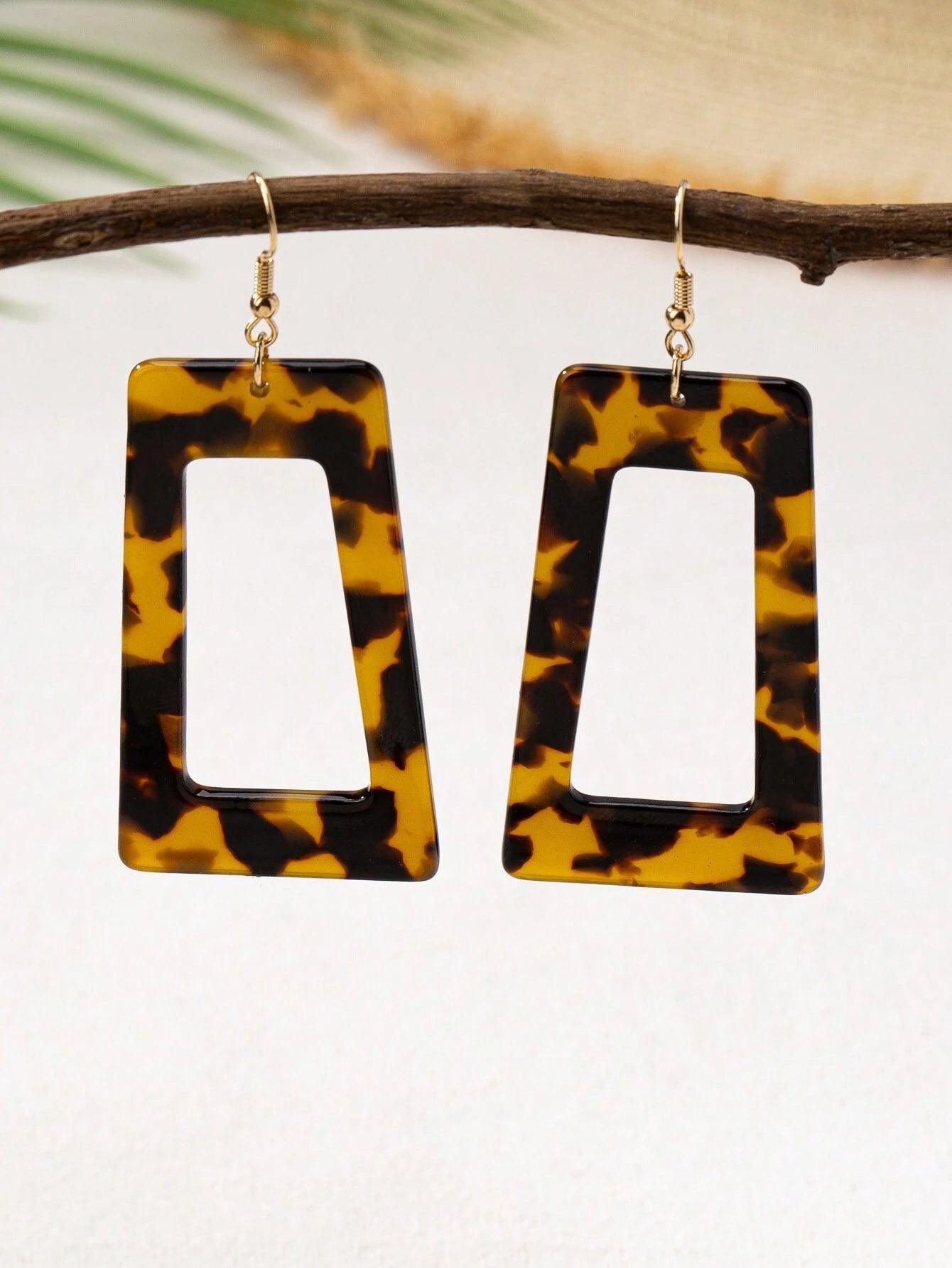 Geometric Summer Earrings Fun Colorful Vacation Style - So Real Fashion