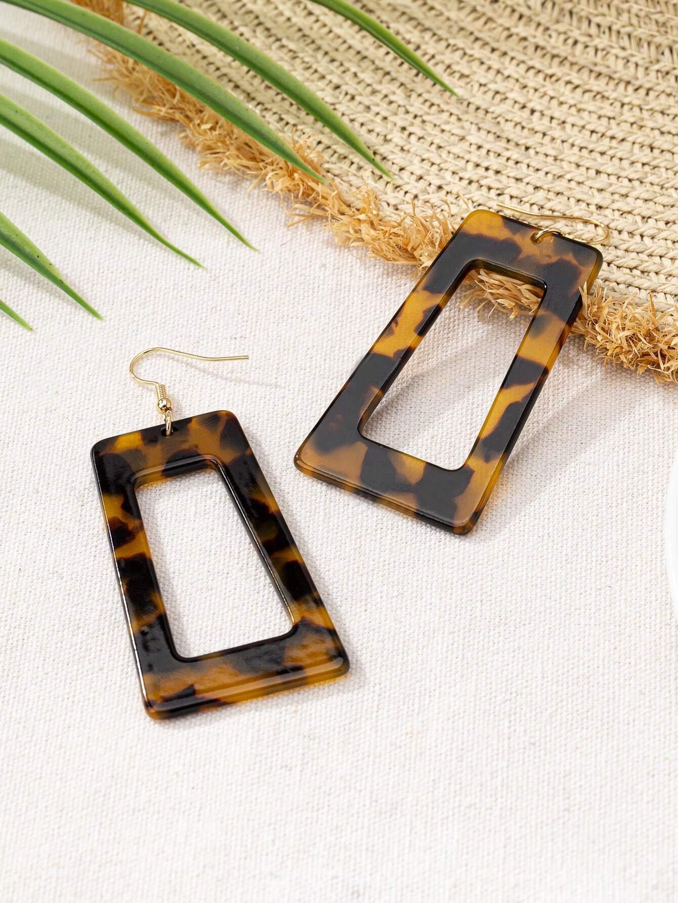 Geometric Summer Earrings Fun Colorful Vacation Style - So Real Fashion