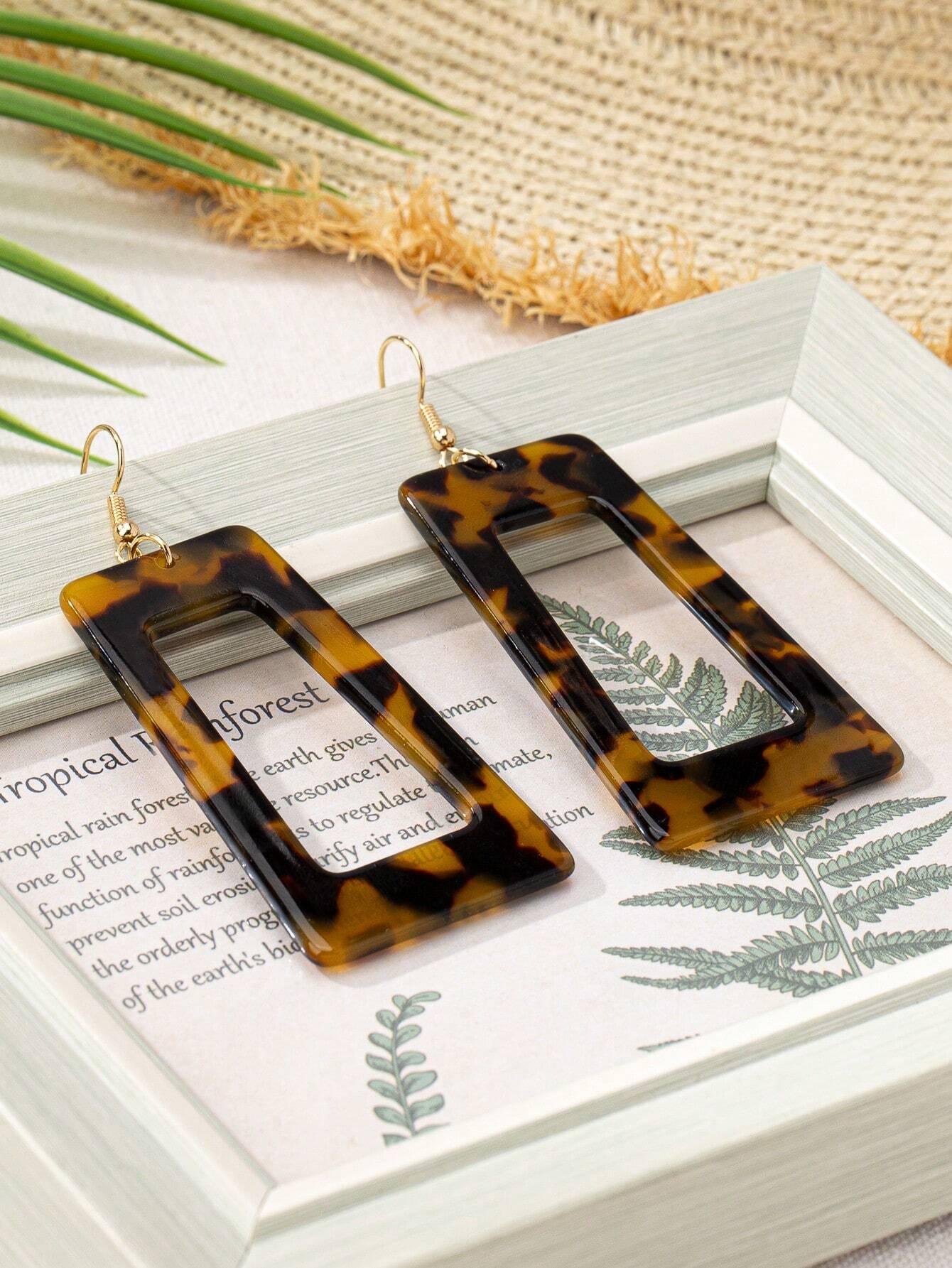 Geometric Summer Earrings Fun Colorful Vacation Style - So Real Fashion