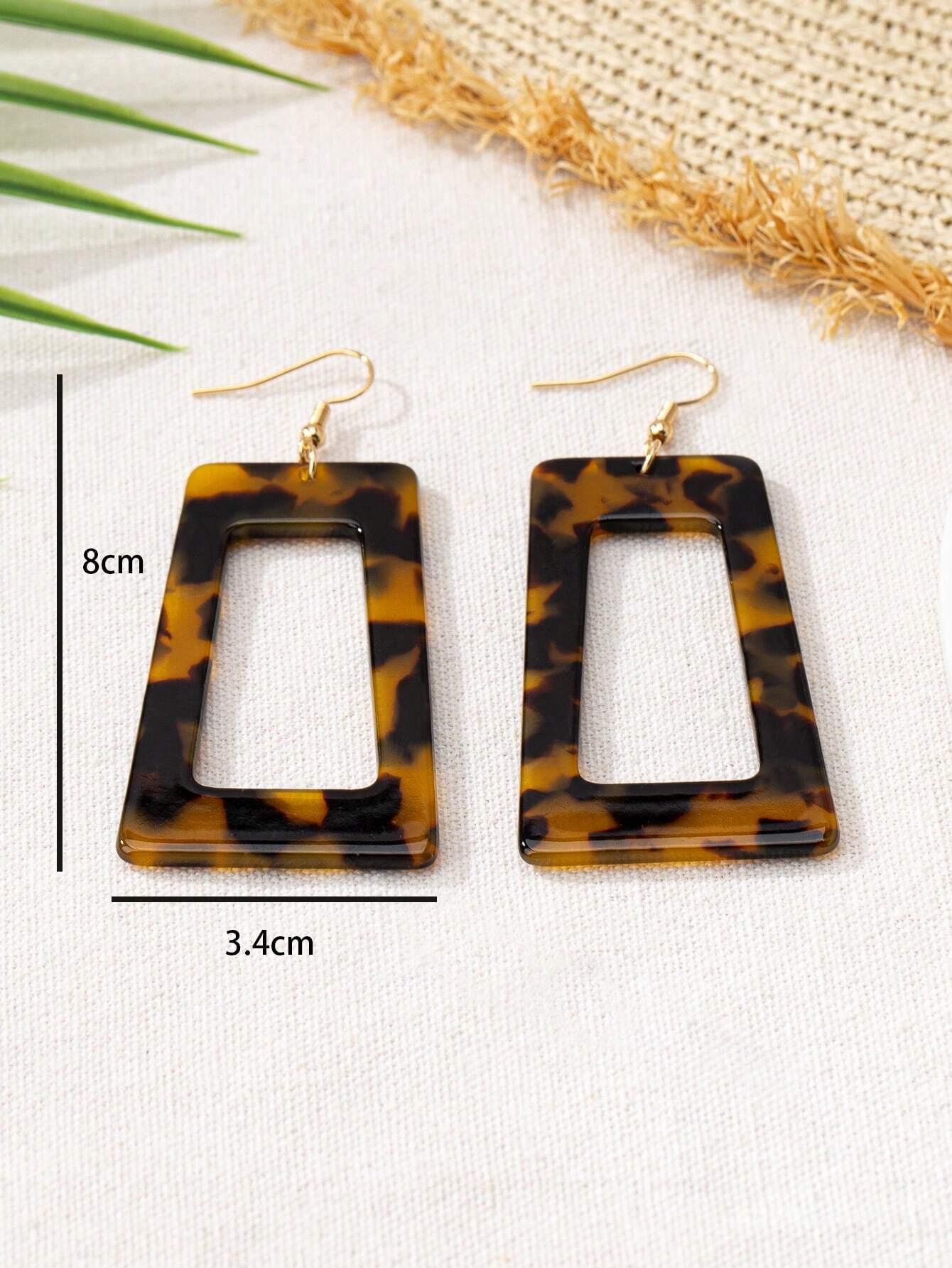 Geometric Summer Earrings Fun Colorful Vacation Style - So Real Fashion