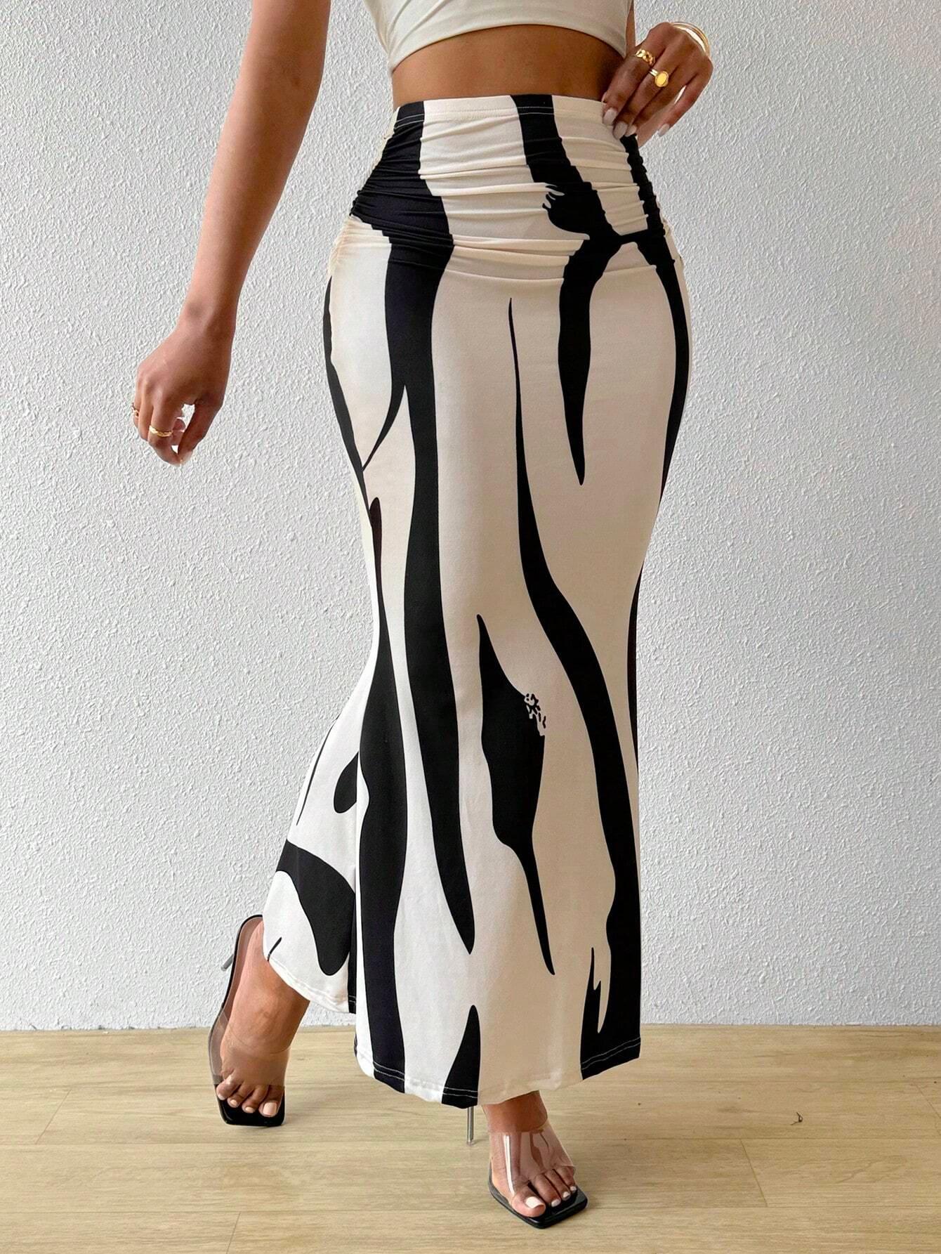 Bam Gleam ColorBlock Mermaid Maxi Skirt Outfit - So Real Fashion