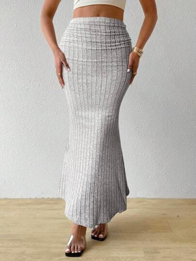 Bam Gleam ColorBlock Mermaid Maxi Skirt Outfit - So Real Fashion