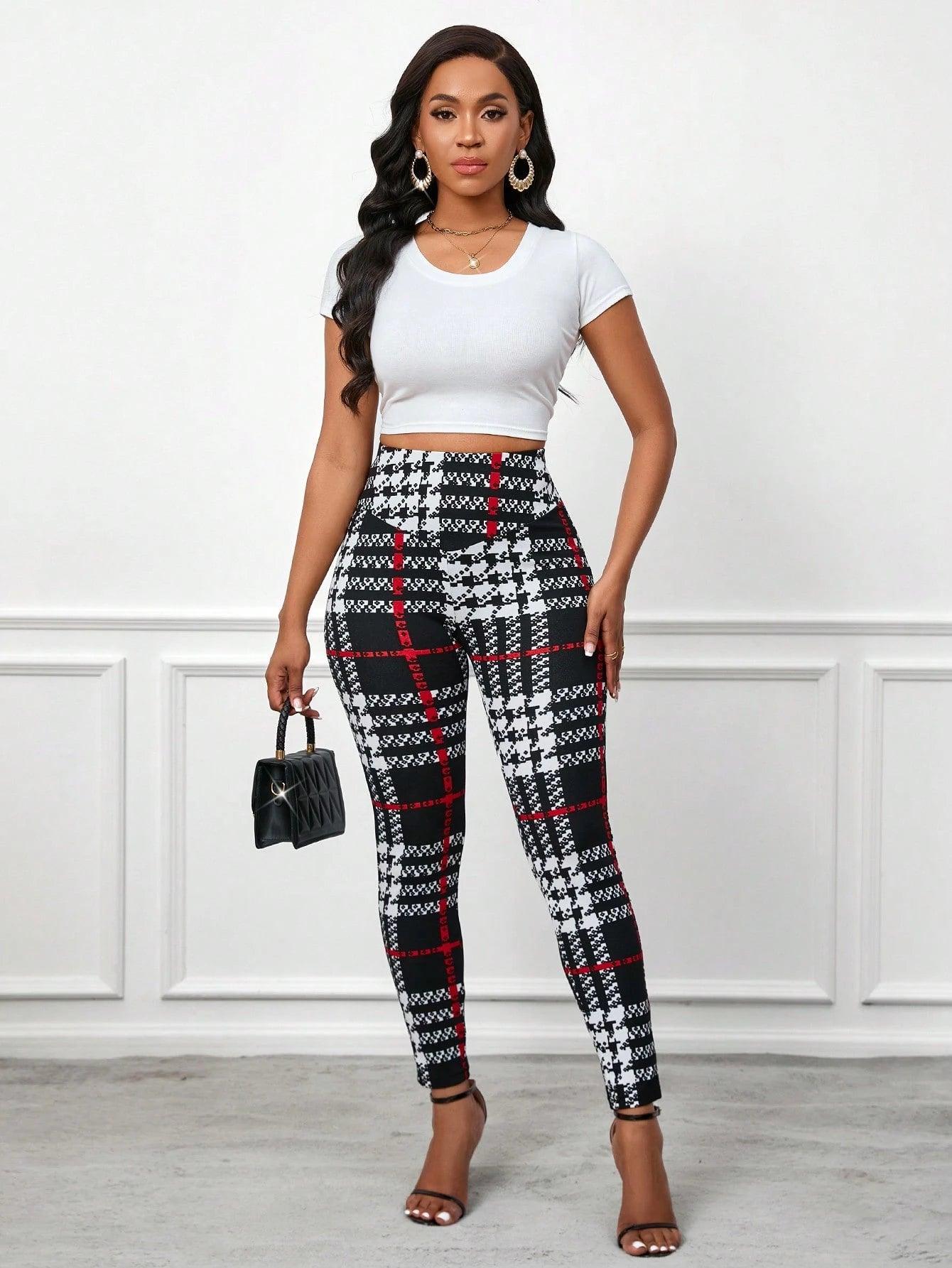 Plaid Leggings Chic Comfort Effortless Style - So Real Fashion