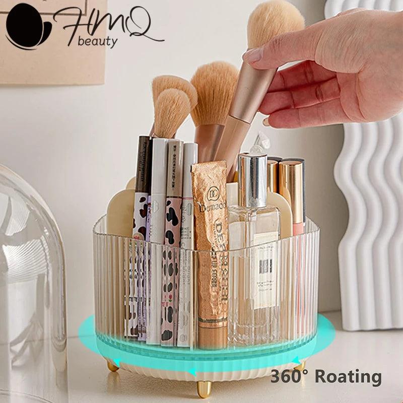 Rotating Makeup Organizer SpaceSaving DustFree Style - So Real Fashion