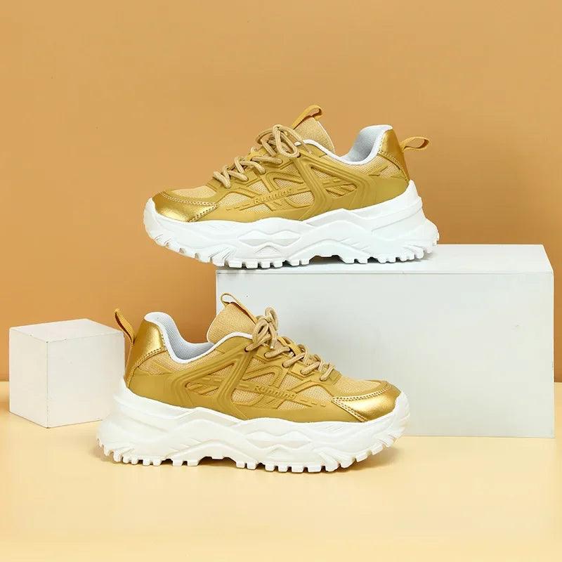 Chunky Mesh Sneakers Breathable Fashionable Outdoor Comfort - So Real Fashion