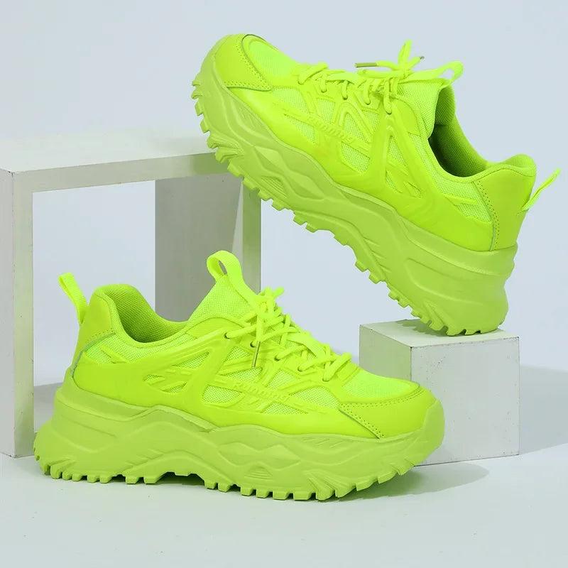 Chunky Mesh Sneakers Breathable Fashionable Outdoor Comfort - So Real Fashion