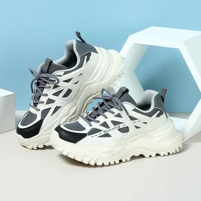 Chunky Mesh Sneakers Breathable Fashionable Outdoor Comfort - So Real Fashion