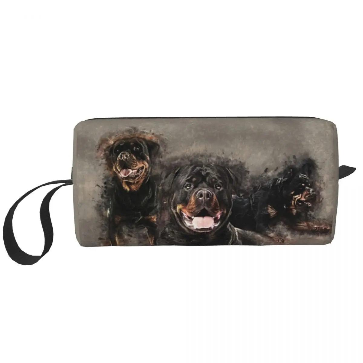 Rottweiler Travel Stylish Pet Toiletry and Beauty Bag - So Real Fashion