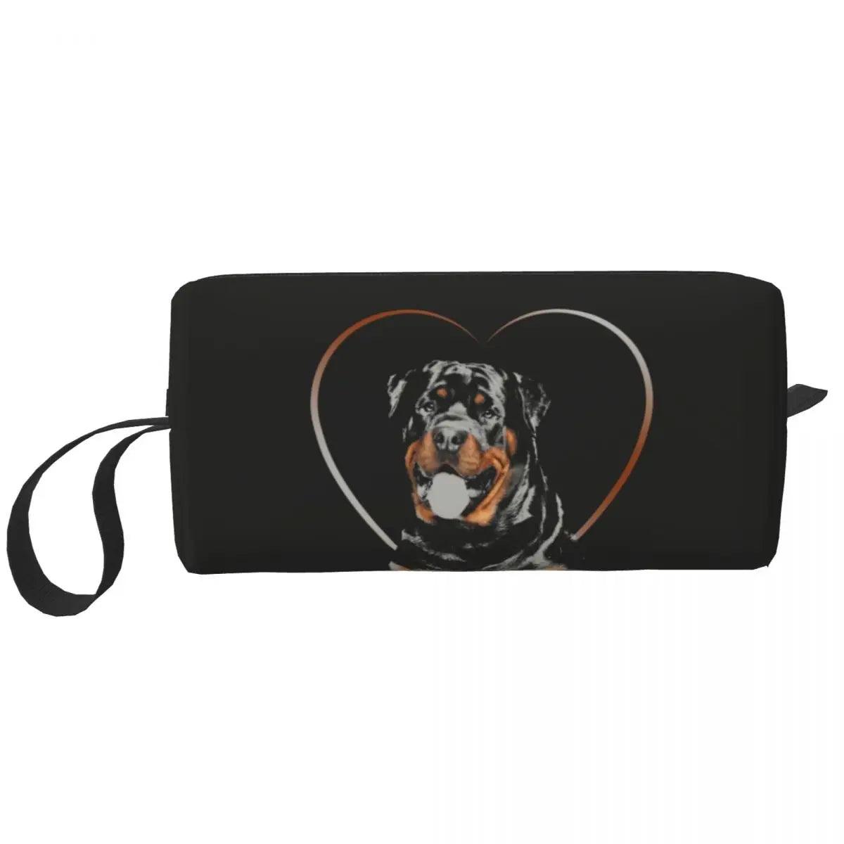 Rottweiler Travel Stylish Pet Toiletry and Beauty Bag - So Real Fashion