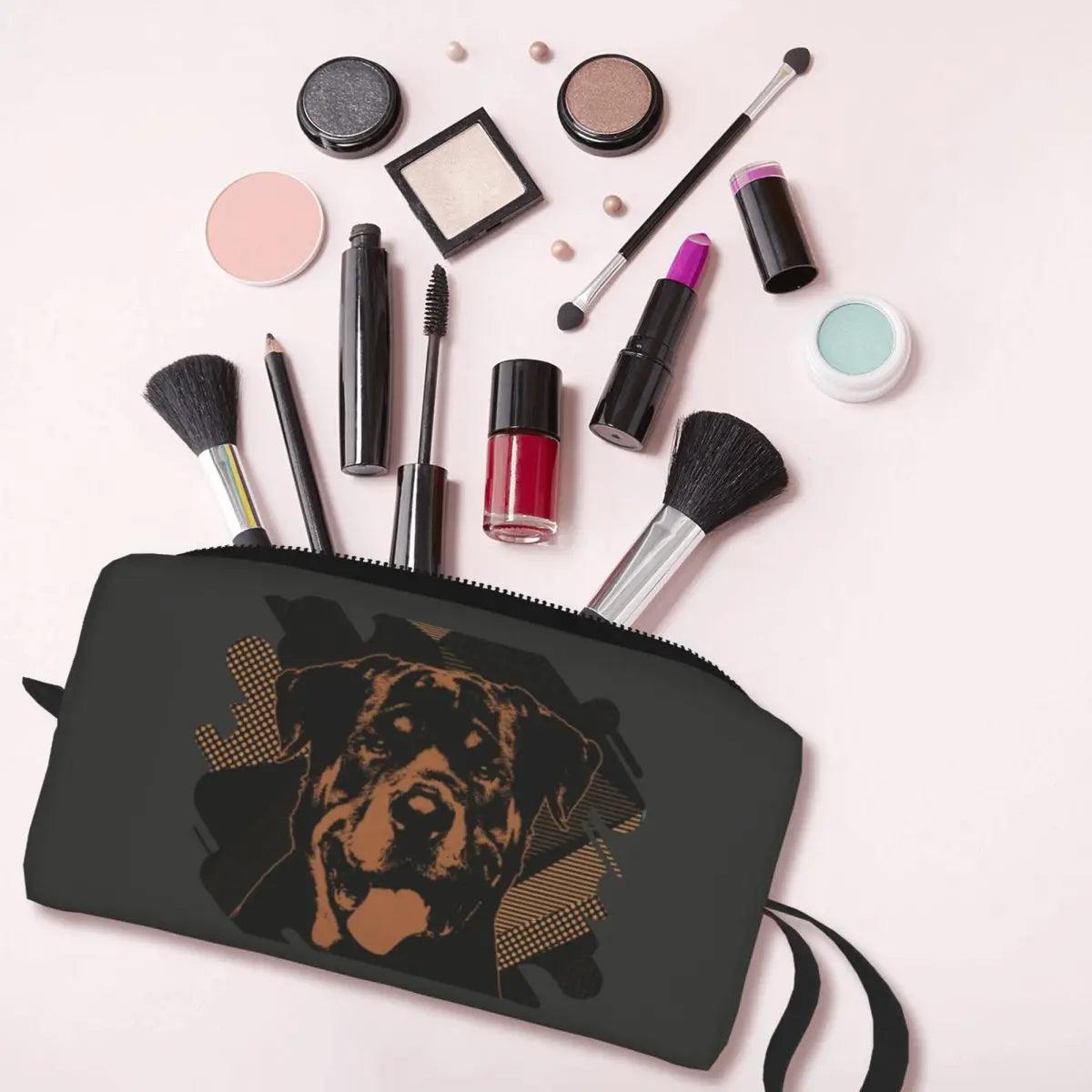 Rottweiler Travel Stylish Pet Toiletry and Beauty Bag - So Real Fashion