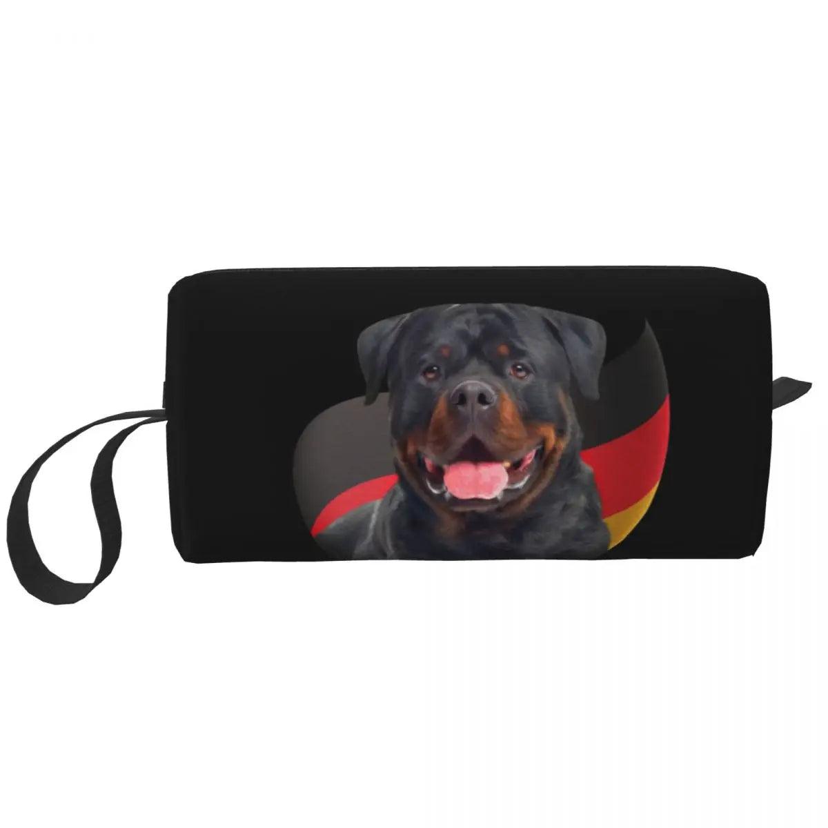 Rottweiler Travel Stylish Pet Toiletry and Beauty Bag - So Real Fashion