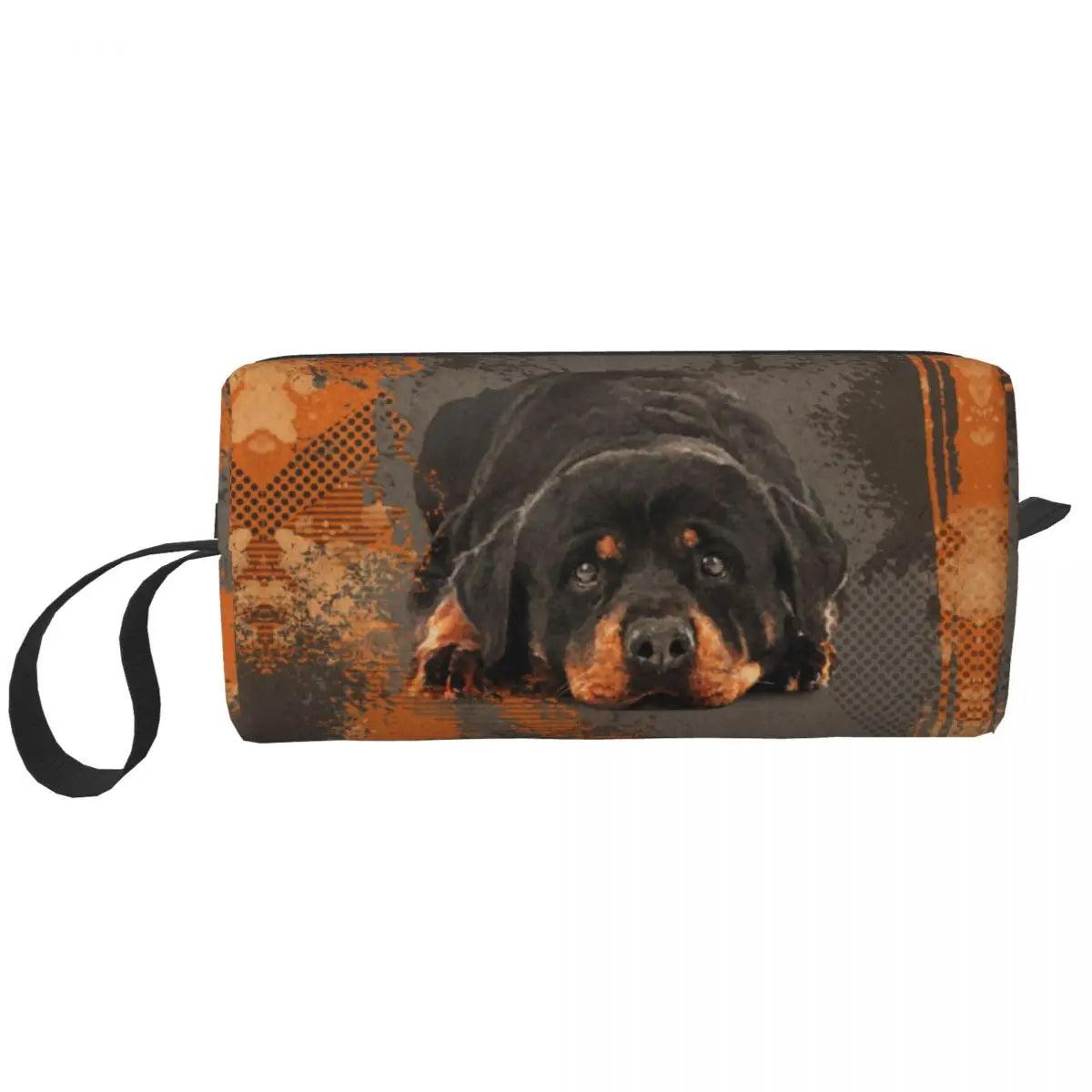 Rottweiler Travel Stylish Pet Toiletry and Beauty Bag - So Real Fashion