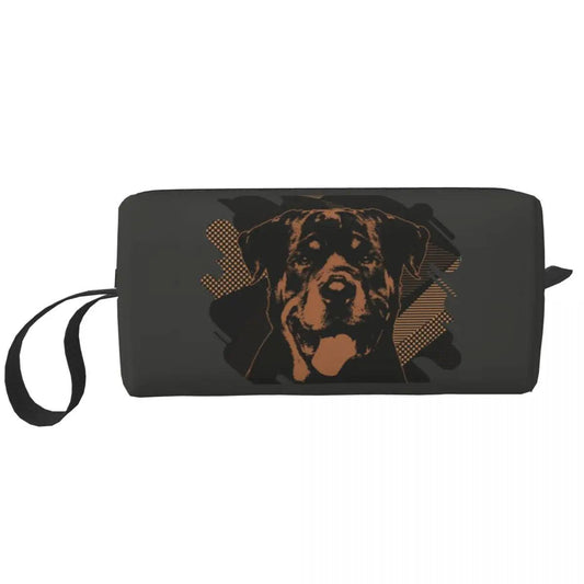 Rottweiler Travel Toiletry Bag Stylish Pet Beauty Organizer - So Real Fashion