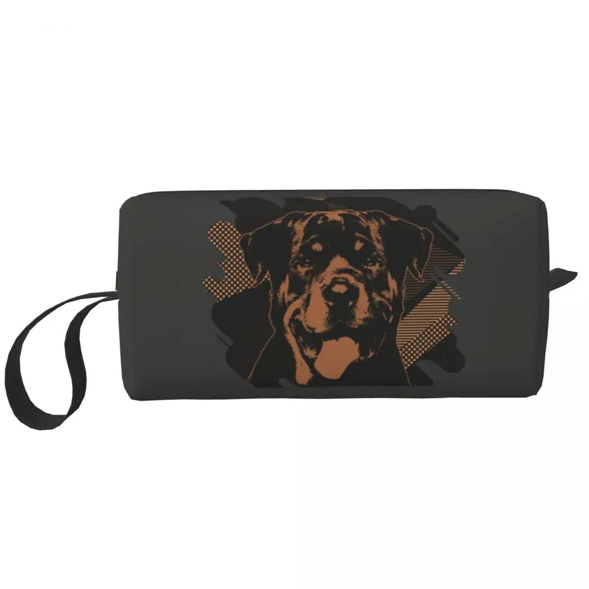 Rottweiler Travel Stylish Pet Toiletry and Beauty Bag - So Real Fashion