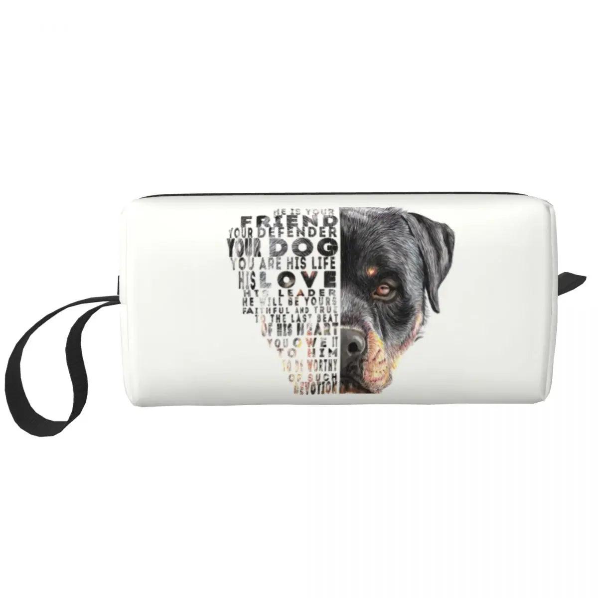 Rottweiler Travel Stylish Pet Toiletry and Beauty Bag - So Real Fashion