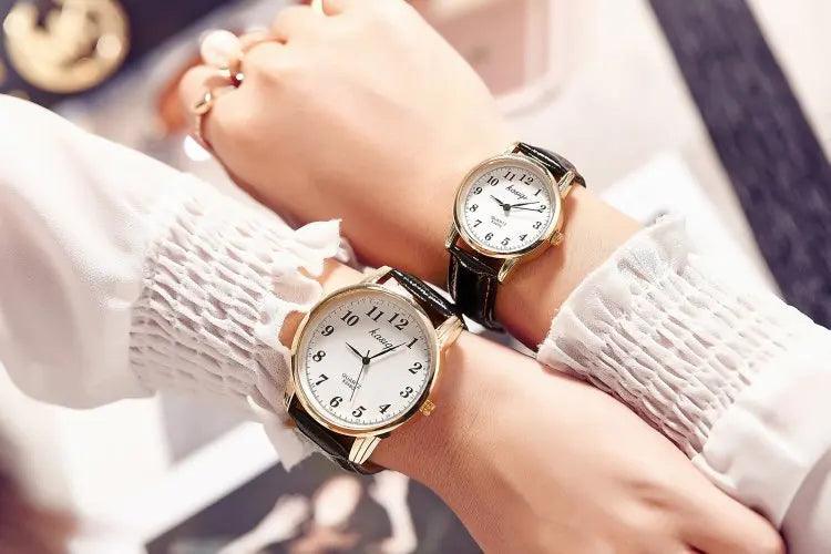 Luxury Brand High Quality Lovers Watches Quartz Casual Big Numerals Wrist Watch For Men Women Couple Relogio Feminino Masculino - So Real Fashion