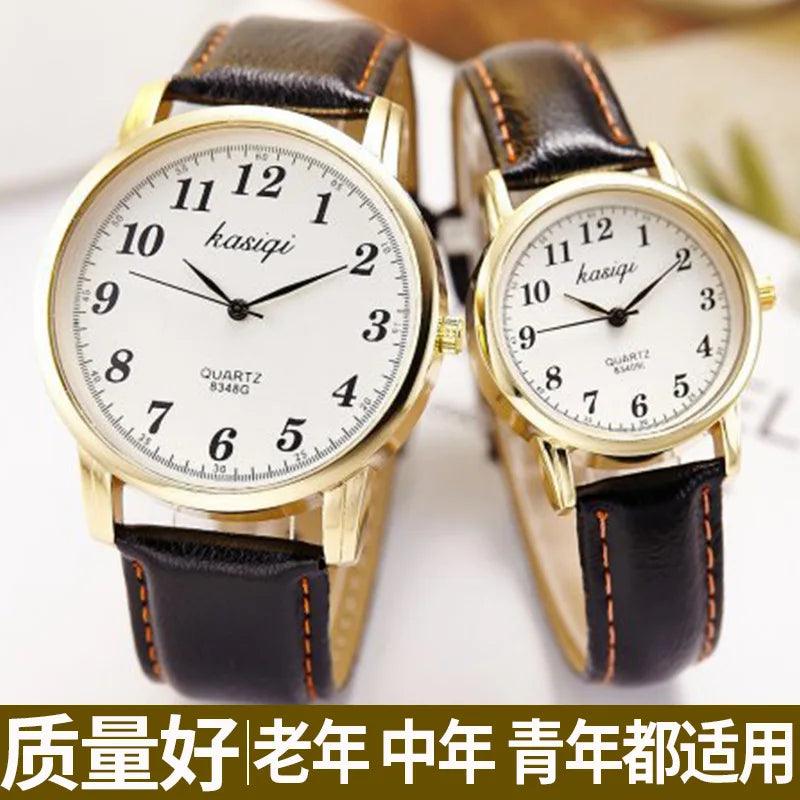 Luxury Brand High Quality Lovers Watches Quartz Casual Big Numerals Wrist Watch For Men Women Couple Relogio Feminino Masculino - So Real Fashion