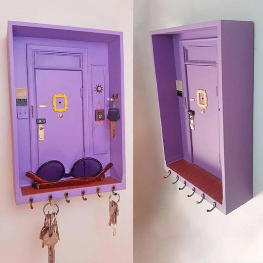 TV Show For Friends Wall Keychain Holder Vintage Purple Monica's Door Frame Home Decor Personalized For TV Shows Lovers - So Real Fashion