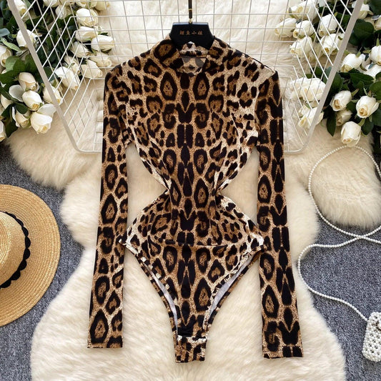 Leopard Bodysuit Chic Sexy Fall Style - So Real Fashion