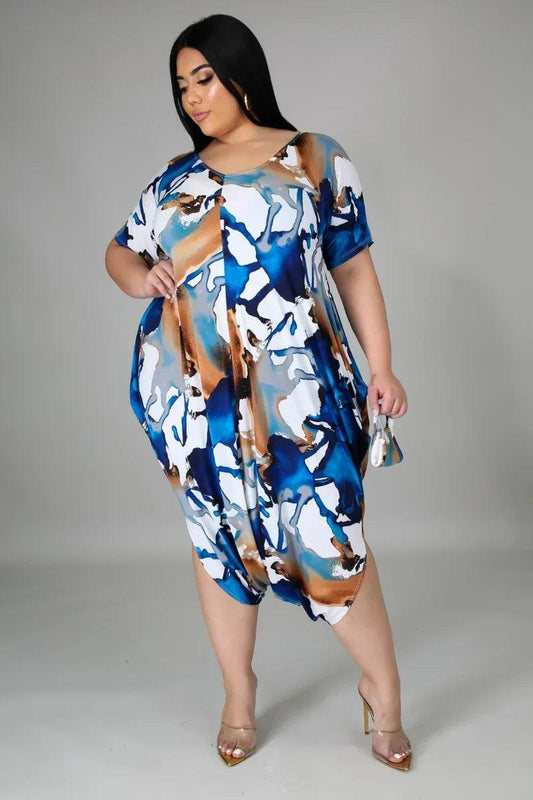 Chic Plus Size Jumpsuit Summer Prints Style - So Real Fashion