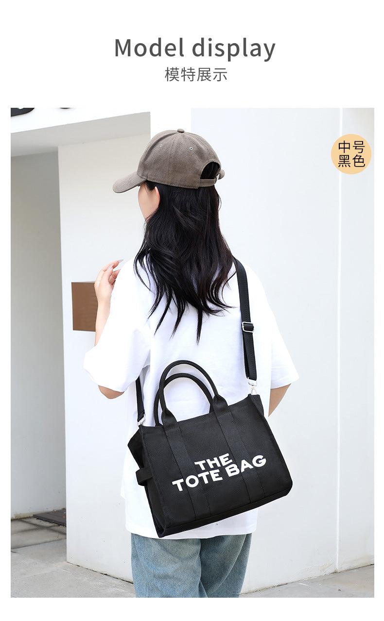 The Woven Medium Tote Bag Canvas Tote Bag Waterproof Nylon Multi Pocket Shoulder Bags - So Real Fashion