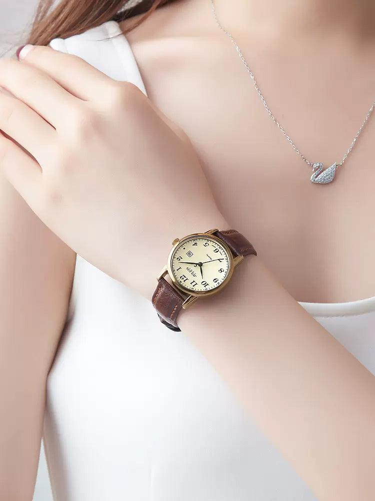 Julius Watches Female Retro Simple Couple Digital Calendar Casual Special Interest Light Luxury Student Women's Watch Waterproof - So Real Fashion