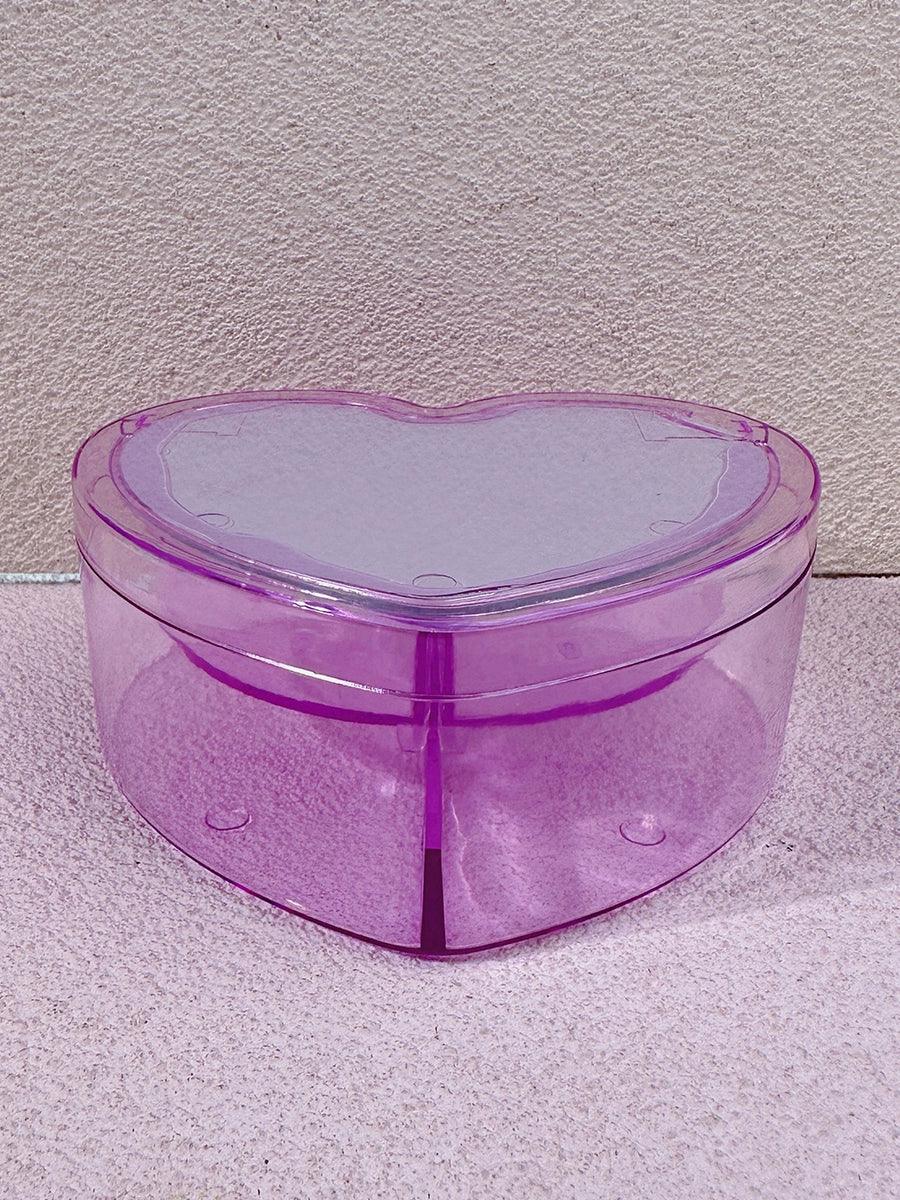 Clamshell Heart Student Small Items Barrettes Storage Box - So Real Fashion