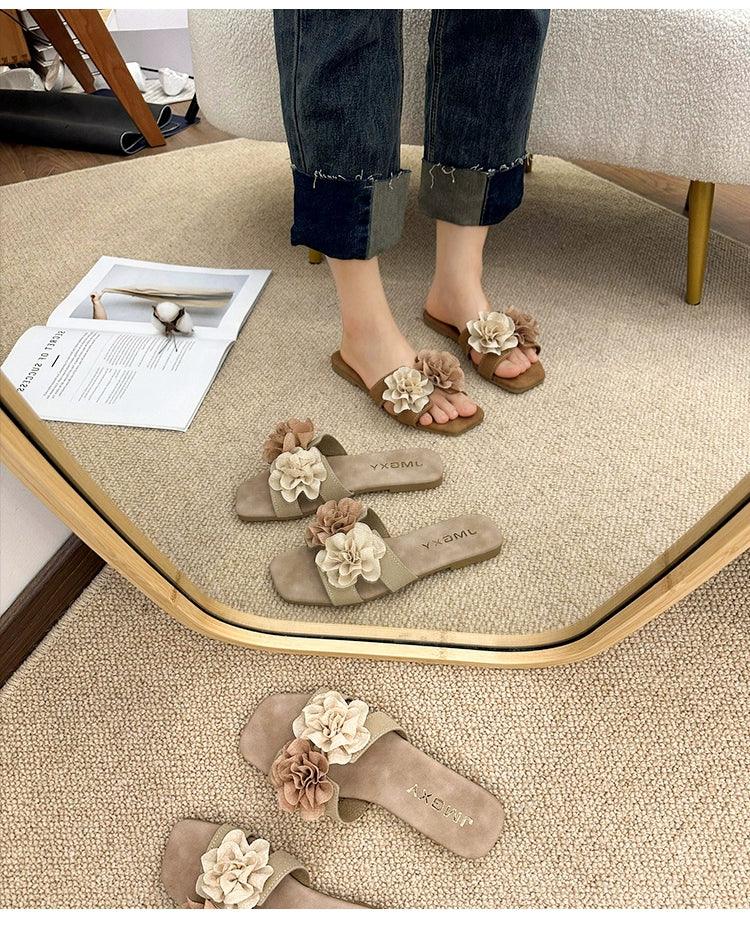 Mary Jane Flats Niche Style Casual Beach Slippers - So Real Fashion