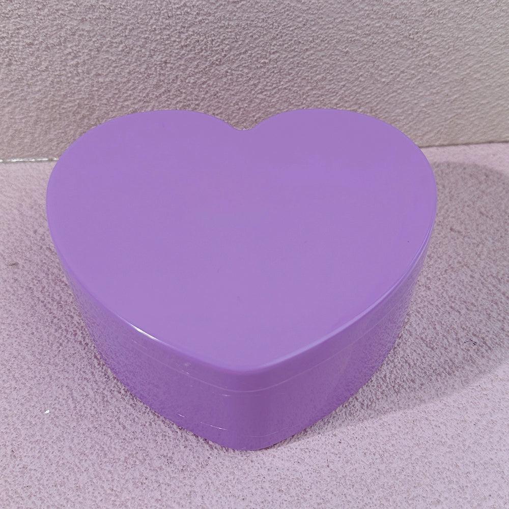 Clamshell Heart Student Small Items Barrettes Storage Box - So Real Fashion