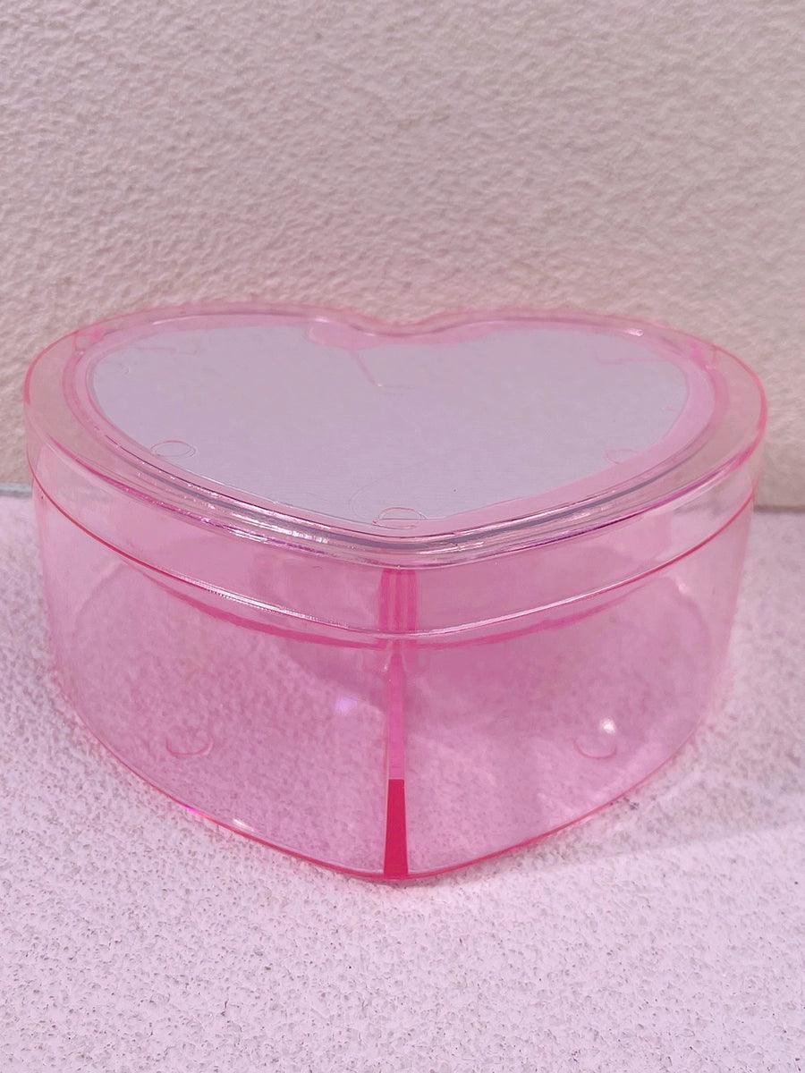 Clamshell Heart Student Small Items Barrettes Storage Box - So Real Fashion