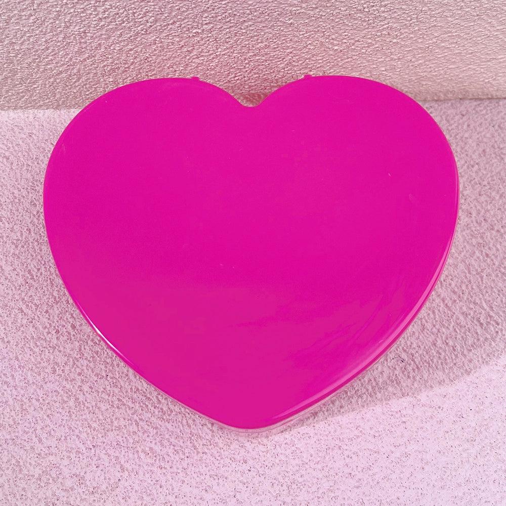 Clamshell Heart Student Small Items Barrettes Storage Box - So Real Fashion