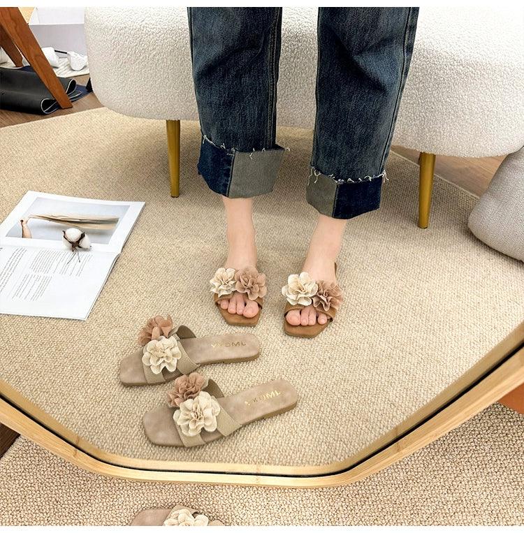 Mary Jane Flats Niche Style Casual Beach Slippers - So Real Fashion