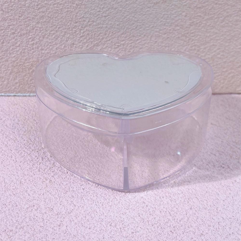 Clamshell Heart Student Small Items Barrettes Storage Box - So Real Fashion