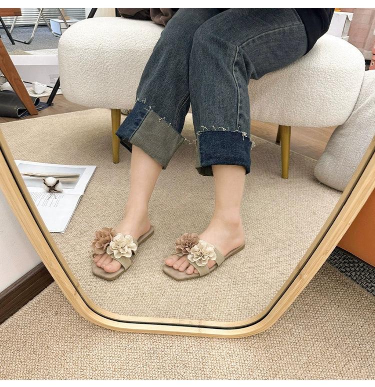 Mary Jane Flats Niche Style Casual Beach Slippers - So Real Fashion