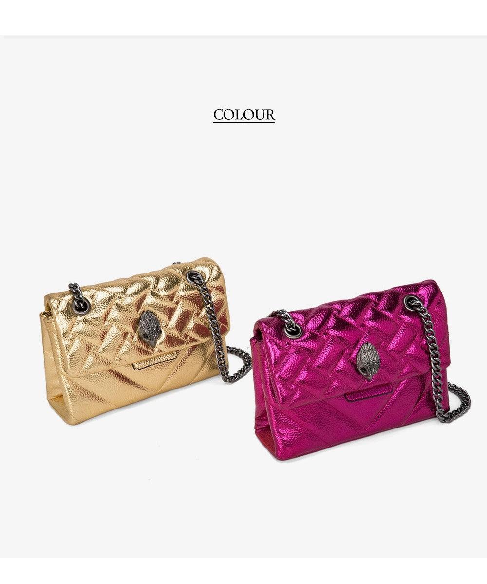 Kurt Geiger Cross-Border Eagle Head Bag Chain Shoulder Bag Square Grid Bag Hand-Carrying Oblique Color Matching Quilted Thread Bag - So Real Fashion