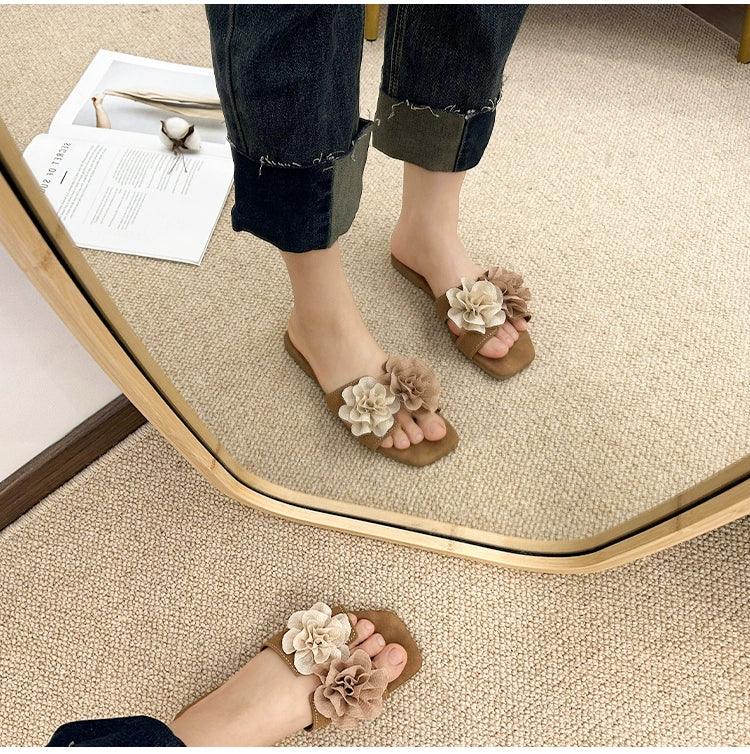 Mary Jane Flats Niche Style Casual Beach Slippers - So Real Fashion