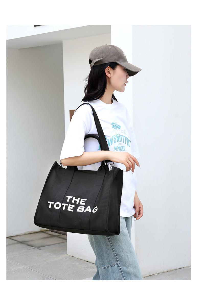 The Woven Medium Tote Bag Canvas Tote Bag Waterproof Nylon Multi Pocket Shoulder Bags - So Real Fashion