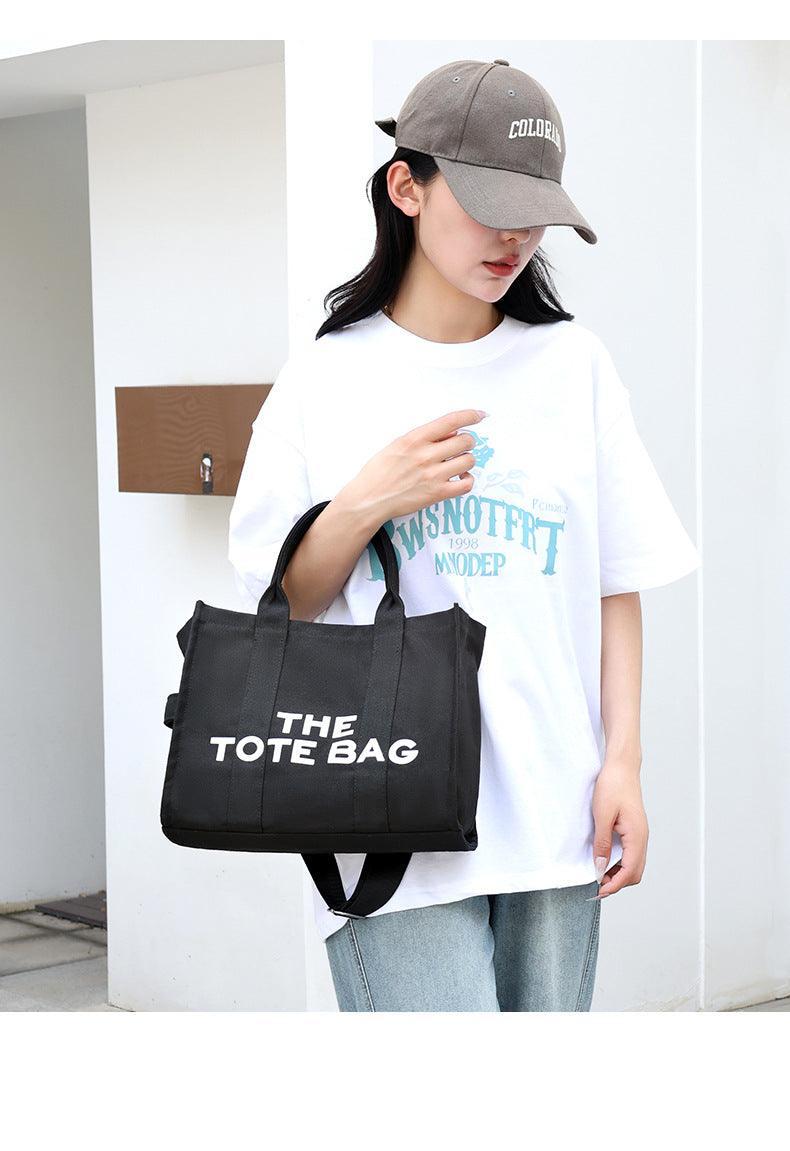 The Woven Medium Tote Bag Canvas Tote Bag Waterproof Nylon Multi Pocket Shoulder Bags - So Real Fashion