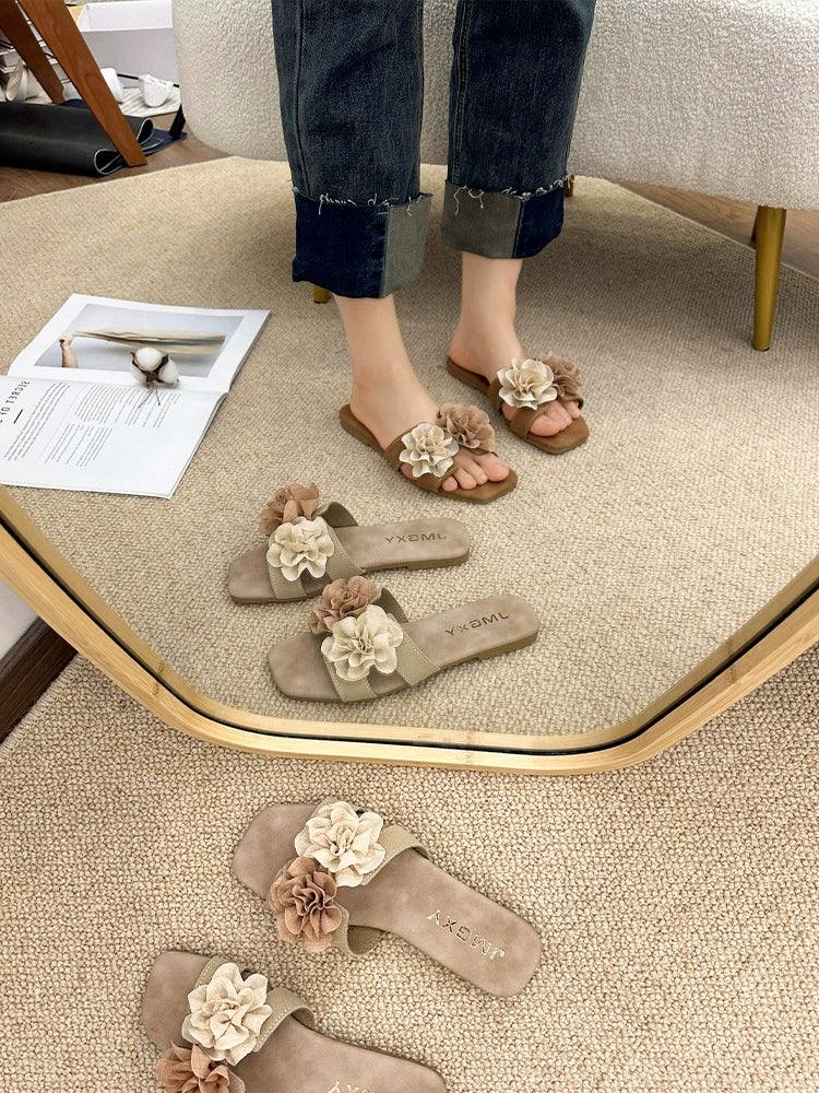 Mary Jane Flats Niche Style Casual Beach Slippers - So Real Fashion